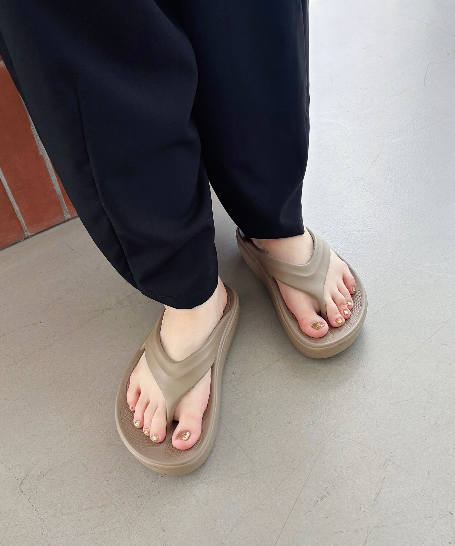 ORiental TRaffic「【リカバリーサンダル】●大人気アイテム●厚底EVAトングサンダル/OT3226 厚底 トング サンダル 」|サンダル|