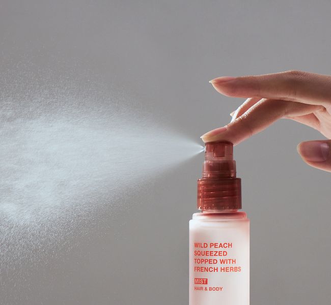 kuoca「【kuoca】ヘア＆ボディ ミスト ワイルドピーチ」|ボディ保湿|