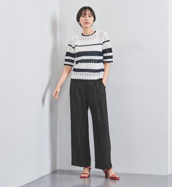 UNITED ARROWS「ドット サテン 2タック ワイドパンツ」|その他|