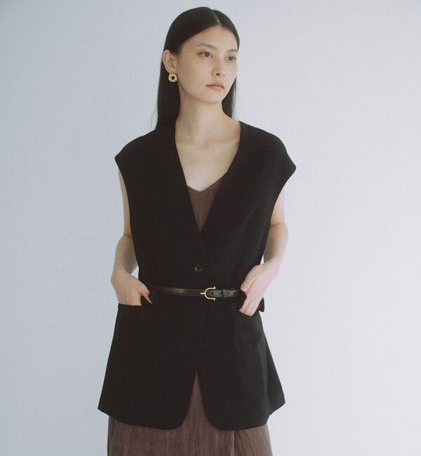 UNITED ARROWS green label relaxing「＜SEASONAL COLLECTION＞ノーラペル ジレ」|ベスト・ジレ|BLACK