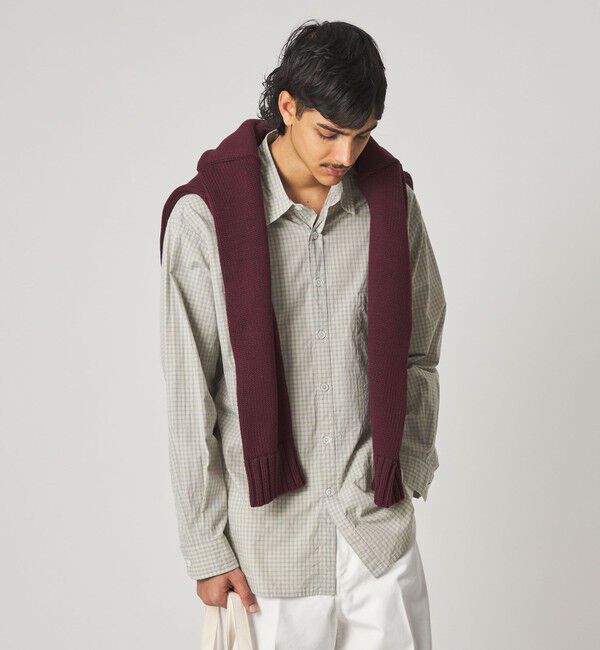 STEVEN ALAN「＜Steven Alan＞ オーガニックコットン マイクロチェック リバースシーム シャツ LOOSE」|シャツ・ブラウス|