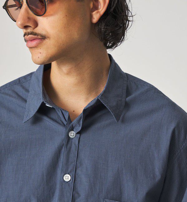 STEVEN ALAN「＜Steven Alan＞ オーガニックコットン マイクロチェック リバースシーム シャツ LOOSE」|シャツ・ブラウス|