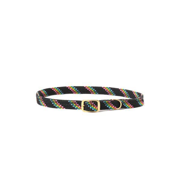 BEAMSBOY「MENDOTA PRODUCTS / DOUBLE BRAIDED COLLAR」|ベルト|BLACK