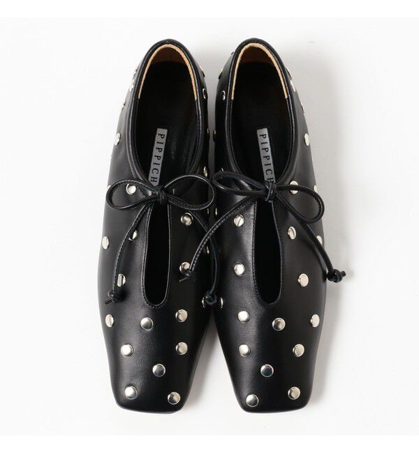 Demi-Luxe BEAMS 「PIPPICHIC / AMBER スタッズ フラットシューズ」|パンプス|