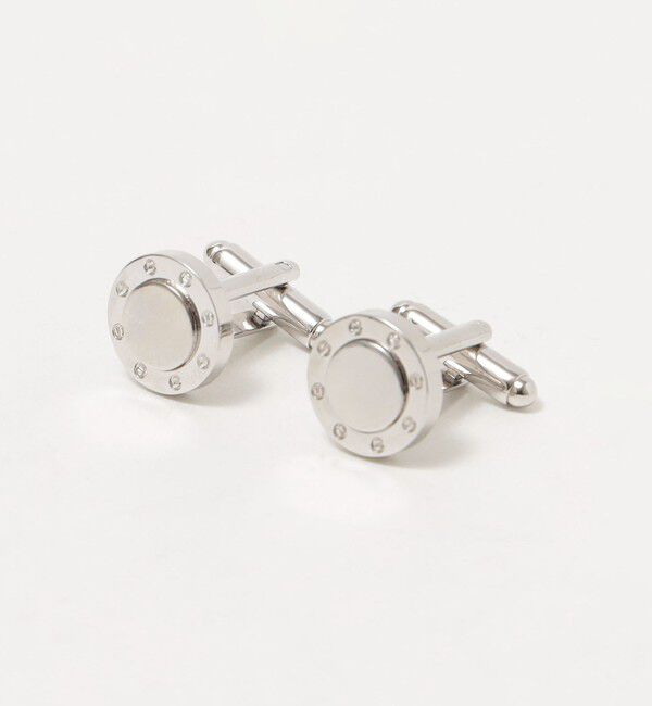 SHIPS「LOUIS FAGLIN: シルバー 8ビス カフリンクス(ホワイト)」|ネクタイピン・カフスボタン|