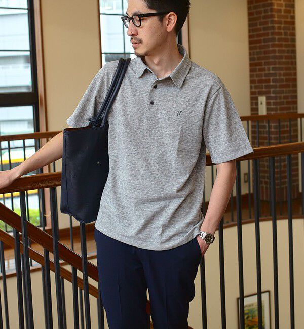 SHIPS「【WEB限定】SHIPS: 吸水速乾・UVケア Drymix（R）ワンポイントロゴ レギュラーカラー ポロシャツ」|ポロシャツ|