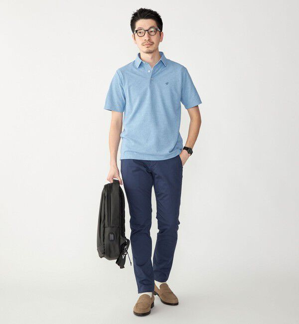 SHIPS「【WEB限定】SHIPS: 吸水速乾・UVケア Drymix（R）ワンポイントロゴ レギュラーカラー ポロシャツ」|ポロシャツ|