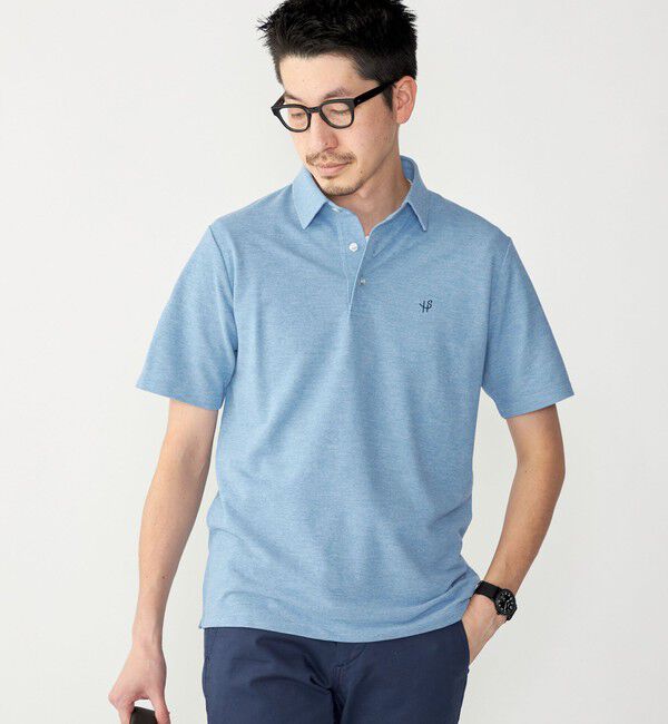 SHIPS「【WEB限定】SHIPS: 吸水速乾・UVケア Drymix（R）ワンポイントロゴ レギュラーカラー ポロシャツ」|ポロシャツ|