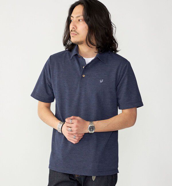 SHIPS「【WEB限定】SHIPS: 吸水速乾・UVケア Drymix（R）ワンポイントロゴ レギュラーカラー ポロシャツ」|ポロシャツ|ロイヤルブルー