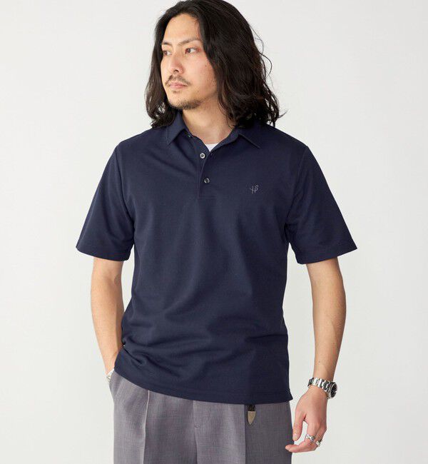 SHIPS「【WEB限定】SHIPS: 吸水速乾・UVケア Drymix（R）ワンポイントロゴ レギュラーカラー ポロシャツ」|ポロシャツ|