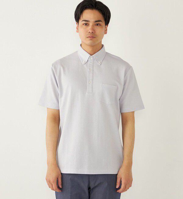 SHIPS Colors 「SHIPS Colors: 〈吸水速乾〉カノコ ボタンダウン 半袖 ポロシャツ」|ポロシャツ|