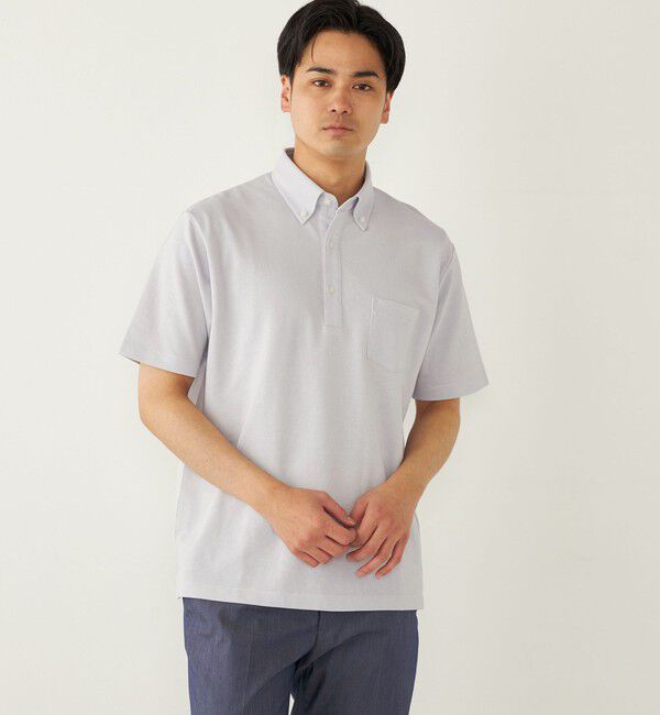 SHIPS Colors 「SHIPS Colors: 〈吸水速乾〉カノコ ボタンダウン 半袖 ポロシャツ」|ポロシャツ|