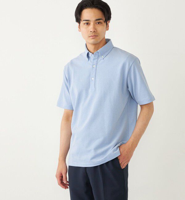 SHIPS Colors 「SHIPS Colors: 〈吸水速乾〉カノコ ボタンダウン 半袖 ポロシャツ」|ポロシャツ|