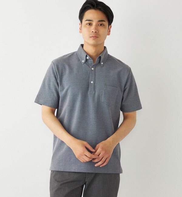 SHIPS Colors 「SHIPS Colors: 〈吸水速乾〉カノコ ボタンダウン 半袖 ポロシャツ」|ポロシャツ|