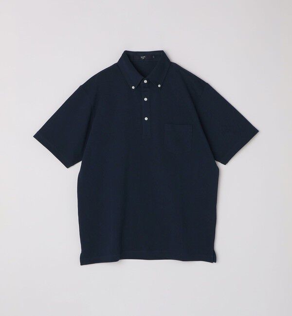 SHIPS Colors 「SHIPS Colors: 〈吸水速乾〉カノコ ボタンダウン 半袖 ポロシャツ」|ポロシャツ|ネイビー