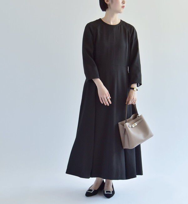 quaranciel「quaranciel:〈洗濯機可能〉クルーネック フレア ワンピース」|ワンピース|