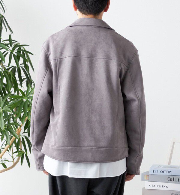 SHIPS any「SHIPS any: フェイク スエード (ポリエステル) ダブルライダース ジャケット◇」|ライダースジャケット|