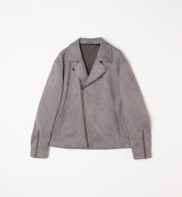 SHIPS any「SHIPS any: フェイク スエード (ポリエステル) ダブルライダース ジャケット◇」|ライダースジャケット|
