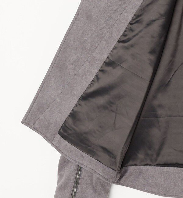 SHIPS any「SHIPS any: フェイク スエード (ポリエステル) ダブルライダース ジャケット◇」|ライダースジャケット|