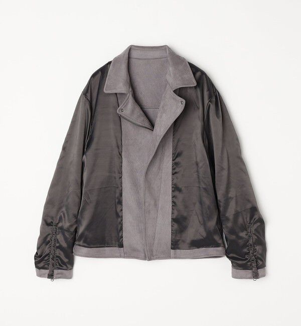SHIPS any「SHIPS any: フェイク スエード (ポリエステル) ダブルライダース ジャケット◇」|ライダースジャケット|