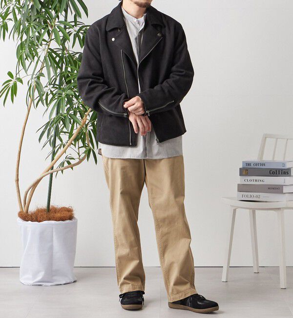 SHIPS any「SHIPS any: フェイク スエード (ポリエステル) ダブルライダース ジャケット◇」|ライダースジャケット|