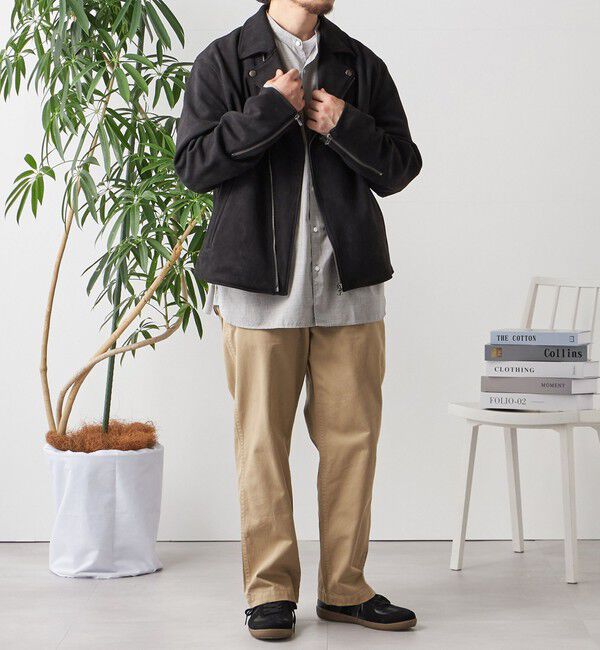 SHIPS any「SHIPS any: フェイク スエード (ポリエステル) ダブルライダース ジャケット◇」|ライダースジャケット|