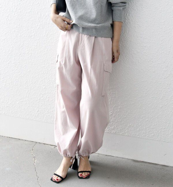 SHIPS any「SHIPS any:〈洗濯機可能〉オーバーダイ イージー カーゴパンツ」|カーゴ|ピンク