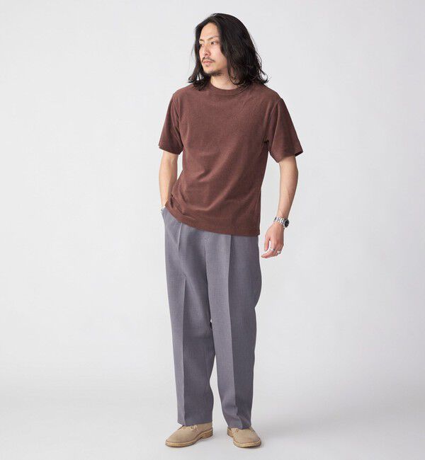 SHIPS「SHIPS:〈抗菌・防臭〉PLA ポリ乳酸 パイル クルーネック Tシャツ」|Tシャツ・カットソー|