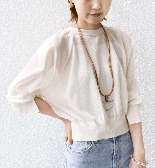 SHIPS for women「〈手洗い可能〉2WAY シアー カーディガン」|カーディガン|