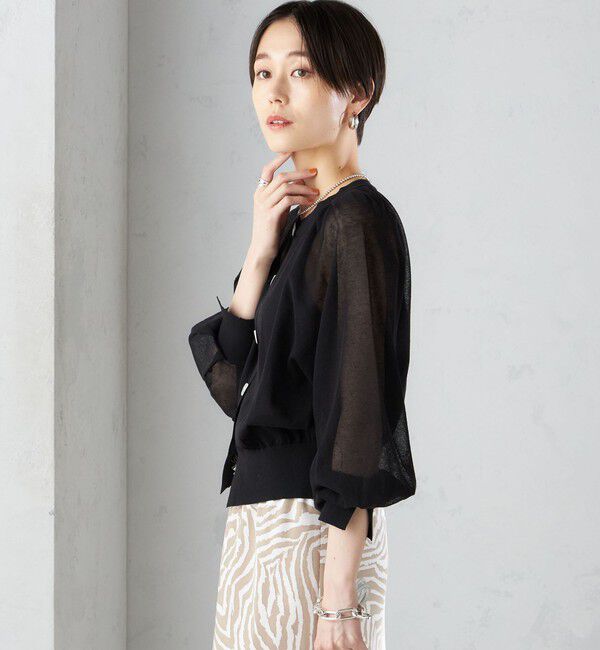 SHIPS for women「〈手洗い可能〉2WAY シアー カーディガン」|カーディガン|