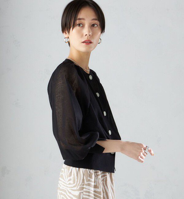 SHIPS for women「〈手洗い可能〉2WAY シアー カーディガン」|カーディガン|