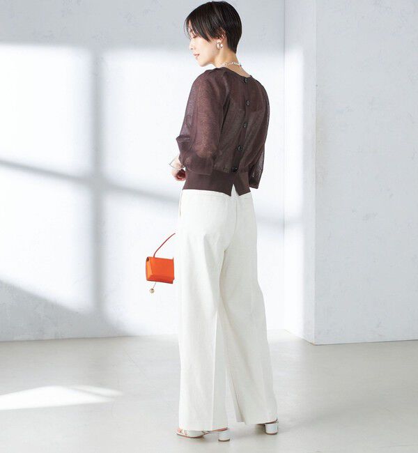 SHIPS for women「〈手洗い可能〉2WAY シアー カーディガン」|カーディガン|