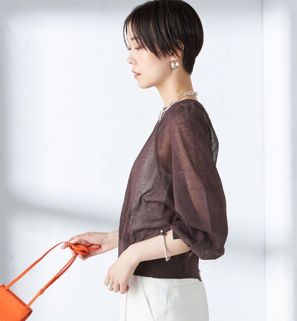 SHIPS for women「〈手洗い可能〉2WAY シアー カーディガン」|カーディガン|