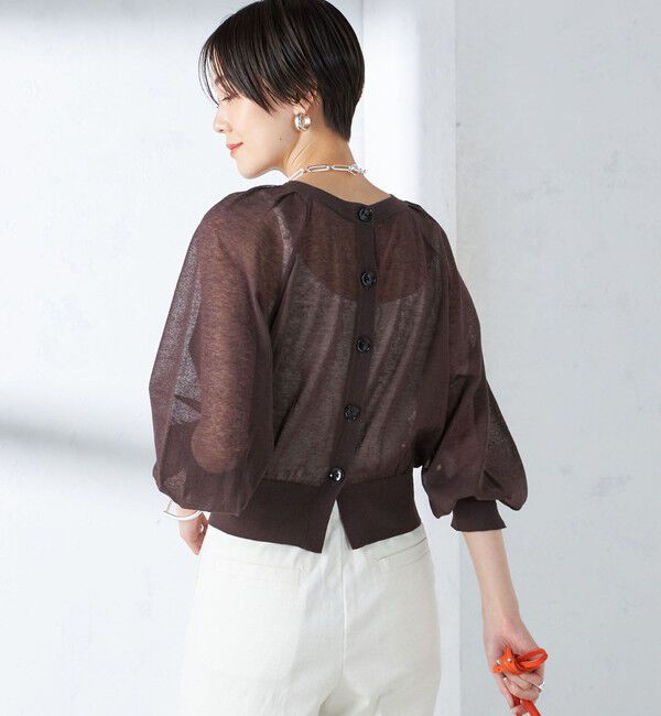 SHIPS for women「〈手洗い可能〉2WAY シアー カーディガン」|カーディガン|