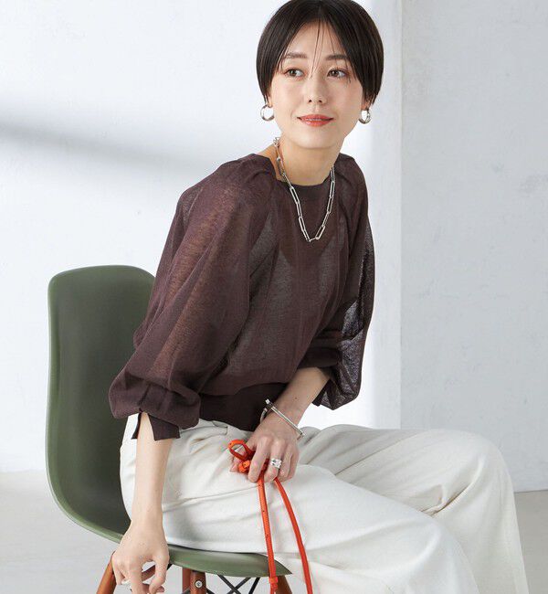 SHIPS for women「〈手洗い可能〉2WAY シアー カーディガン」|カーディガン|