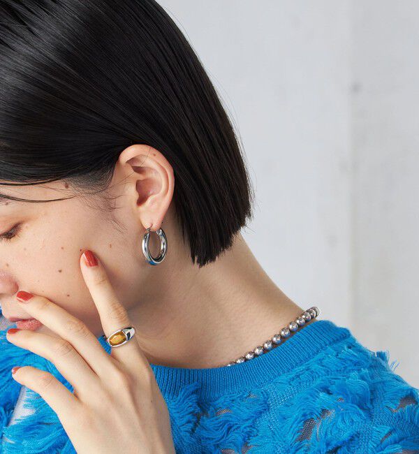 SHIPS for women「ステンレス フープ ピアス（M）」|ピアス|