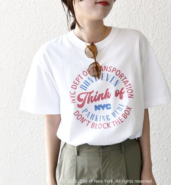 SHIPS any「GOOD ROCK SPEED:〈洗濯機可能〉NYC ラウンド ロゴ プリント TEE」|Tシャツ・カットソー|