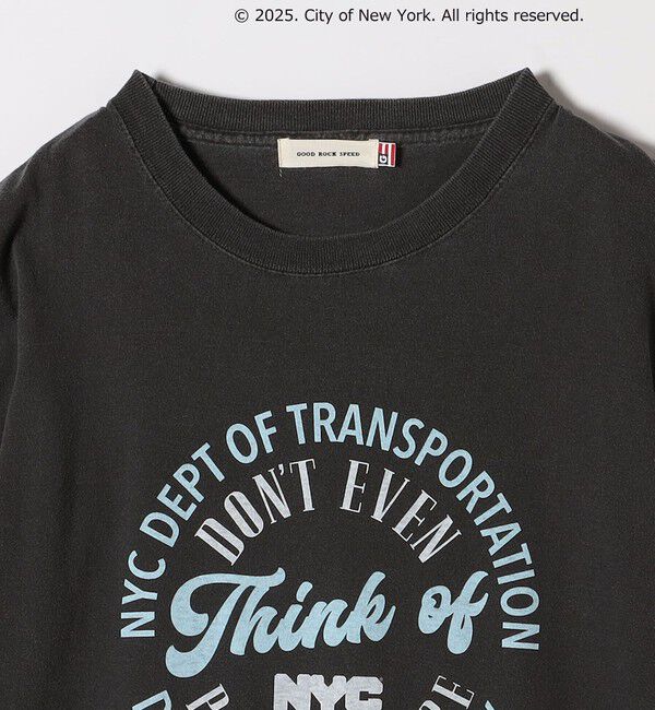 SHIPS any「GOOD ROCK SPEED:〈洗濯機可能〉NYC ラウンド ロゴ プリント TEE」|Tシャツ・カットソー|