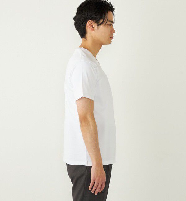 SHIPS Colors 「SHIPS Colors:〈接触冷感〉シルケット コットン Vネック TEE◇」|Tシャツ・カットソー|