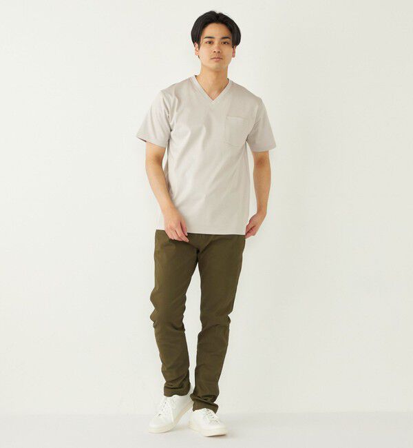 SHIPS Colors 「SHIPS Colors:〈接触冷感〉シルケット コットン Vネック TEE◇」|Tシャツ・カットソー|