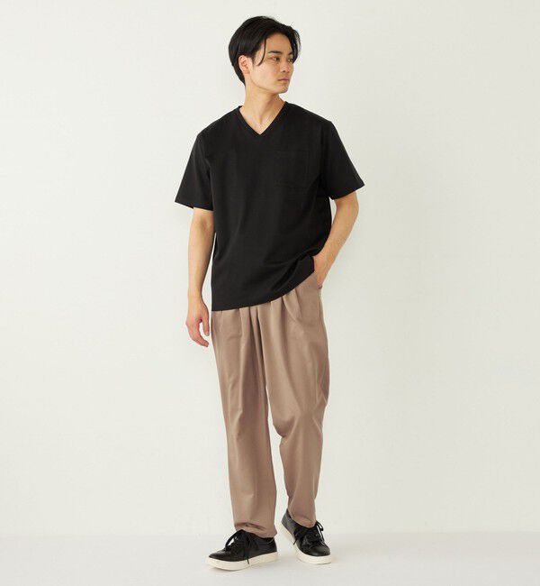 SHIPS Colors 「SHIPS Colors:〈接触冷感〉シルケット コットン Vネック TEE◇」|Tシャツ・カットソー|