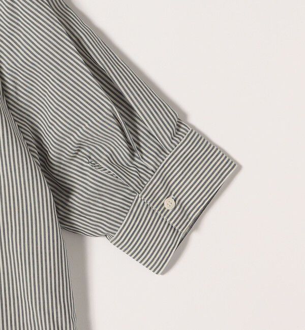 SHIPS any「SHIPS any:〈手洗い可能〉ストライプ フリル Vネック ハーフスリーブ ブラウス」|シャツ・ブラウス|