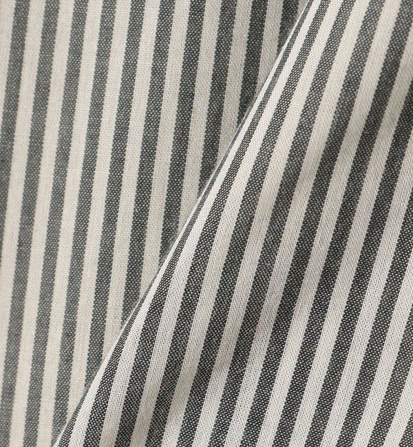 SHIPS any「SHIPS any:〈手洗い可能〉ストライプ フリル Vネック ハーフスリーブ ブラウス」|シャツ・ブラウス|