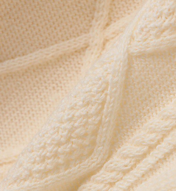 SHIPS「SHIPS: 〈手洗い可能〉ウールコットン アラン ショール カーディガン」|カーディガン|