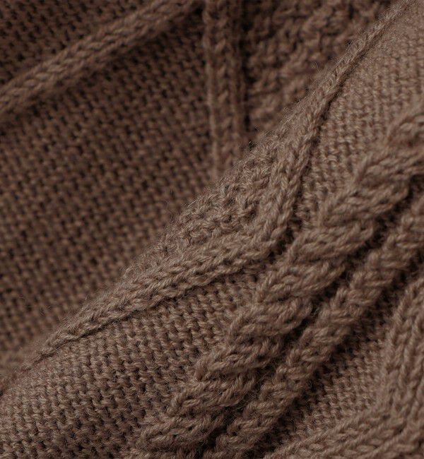 SHIPS「SHIPS: 〈手洗い可能〉ウールコットン アラン ショール カーディガン」|カーディガン|