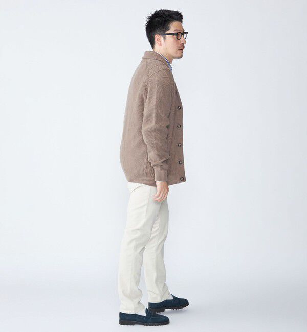 SHIPS「SHIPS: 〈手洗い可能〉ウールコットン アラン ショール カーディガン」|カーディガン|