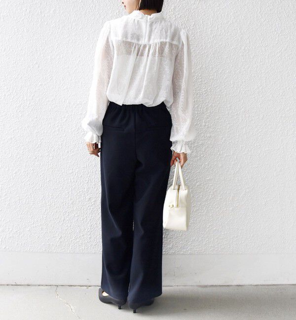 SHIPS for women「【SHIPS別注】troisiemeCHACO: 〈手洗い可能〉2WAY シアー タイ ブラウス（セレモニー対応可）」|シャツ・ブラウス|