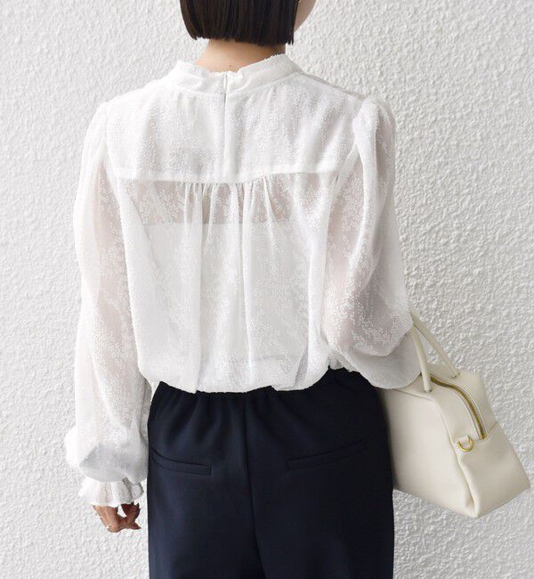 SHIPS for women「【SHIPS別注】troisiemeCHACO: 〈手洗い可能〉2WAY シアー タイ ブラウス（セレモニー対応可）」|シャツ・ブラウス|