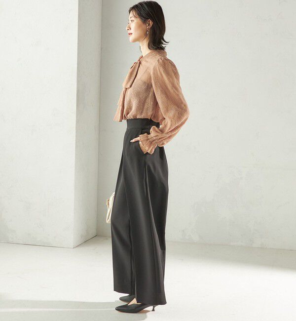 SHIPS for women「【SHIPS別注】troisiemeCHACO: 〈手洗い可能〉2WAY シアー タイ ブラウス（セレモニー対応可）」|シャツ・ブラウス|