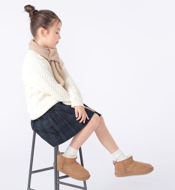 SHIPS KIDS「SHIPS KIDS:100～130cm /〈洗濯機可能〉ケーブル ニット」|ニット・セーター|